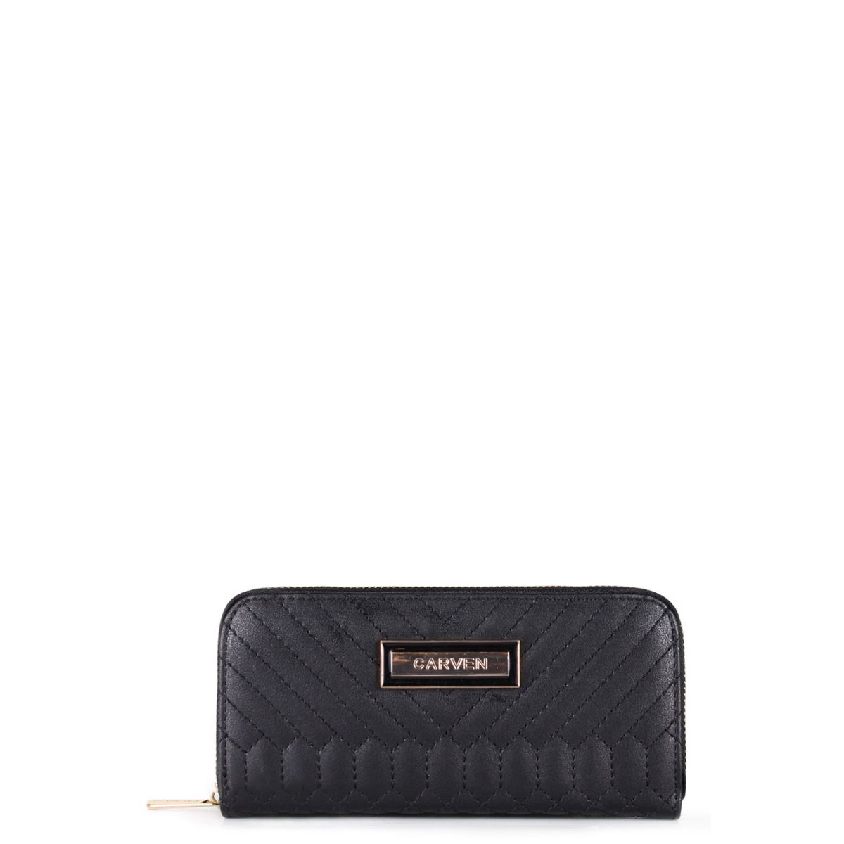CARVEN - Billetera de mujer Petunia negra Carven Paris