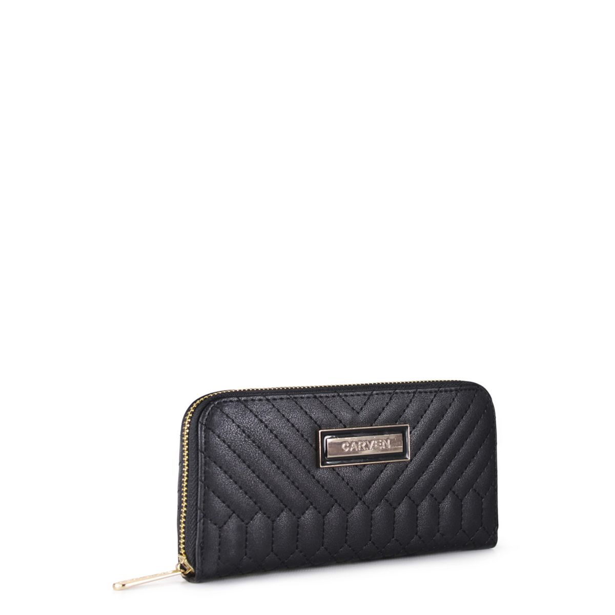 CARVEN - Billetera de mujer Petunia negra Carven Paris