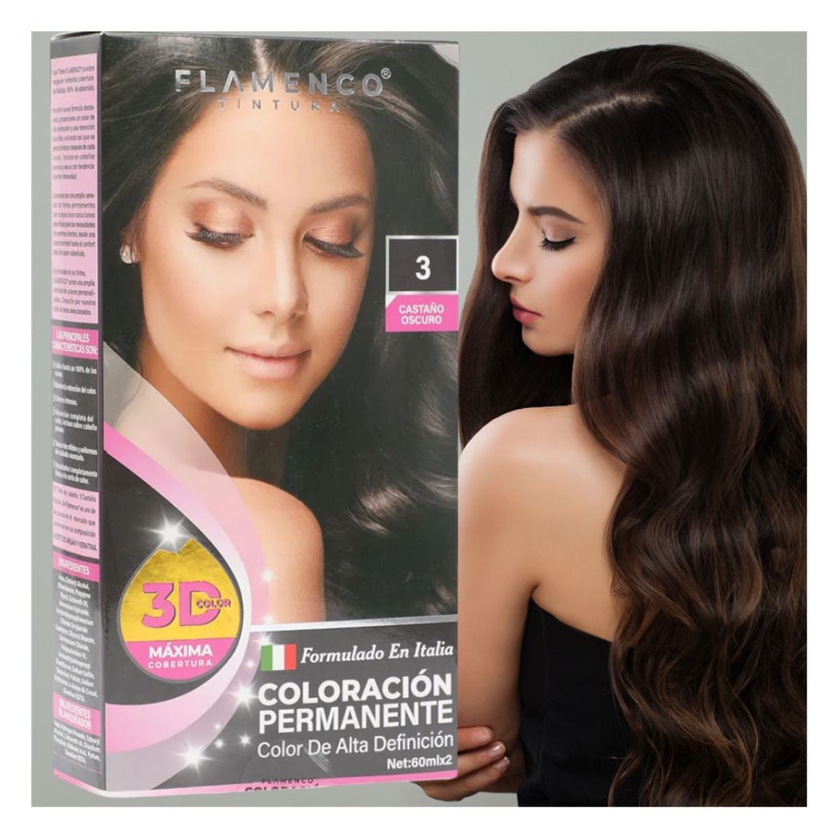 FLAMENCO - Tinturas De Cabello acabado brillante y duradero PERMANENTE