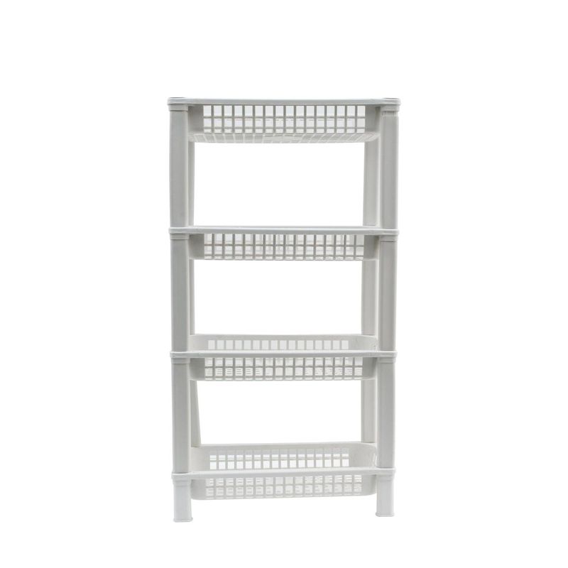 SAN BERNARDO - Carro Organizador 4 Niveles Blanco 39x19x73 Cms San Bernardo