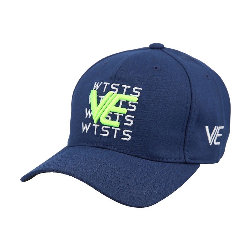 VE WETSUITS - Gorro Jockey Visera Curva clip atrás color Azul Bordado 3D Yellow