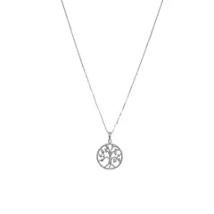 ANDREA COGGIOLA JOYAS - Collar Árbol De La Vida Hojas Plata Fina 925