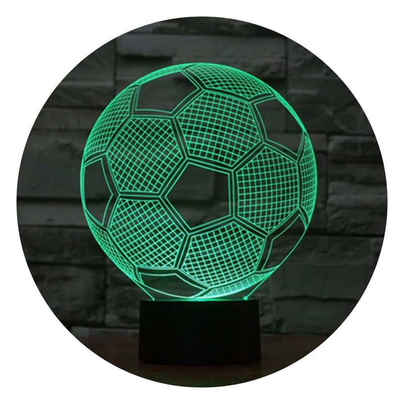 3DILUTION - Lámpara Ilusion 3d Futbol Base Negra