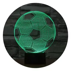 3DILUTION - Lámpara Ilusion 3d Futbol Base Negra