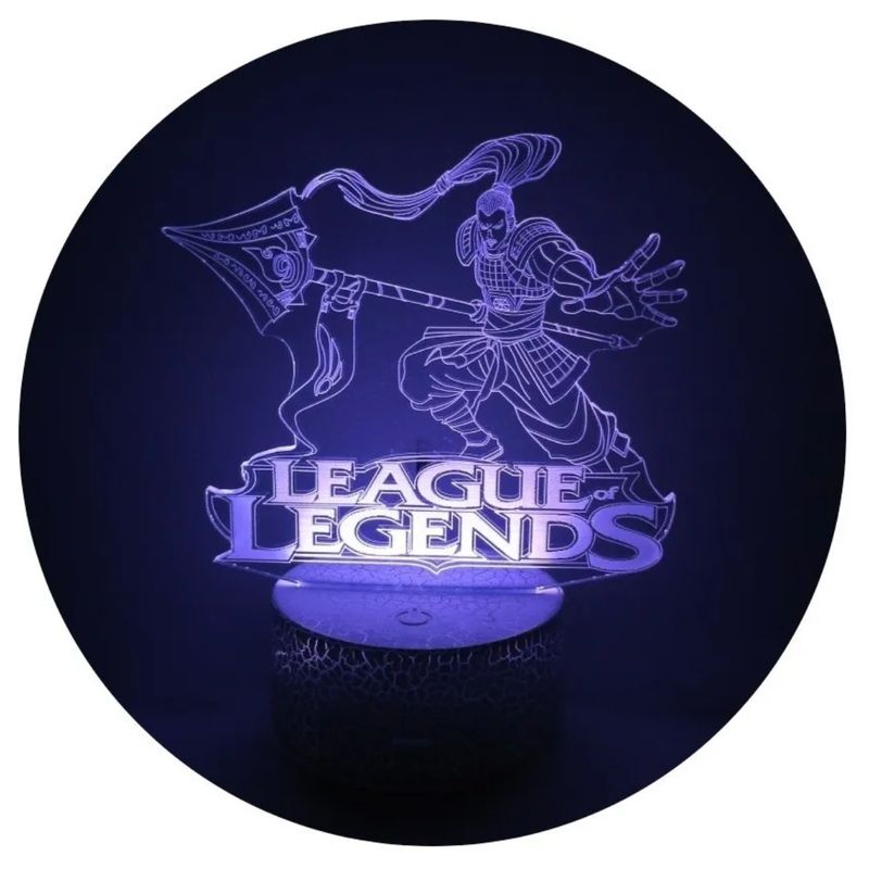 3DILUTION - Lámpara Visual 3d League of Legends Base Agrietada