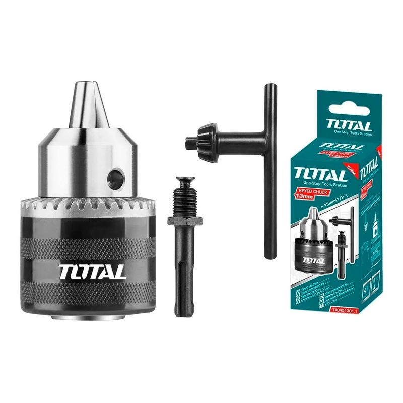 TOTAL TOOLS - Mandril Taladro 13mm  Llave 12 Adaptador Sds Plus Total