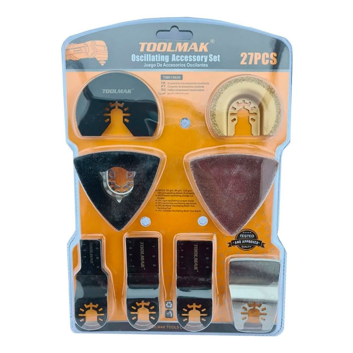 GENERICO - Juego De Accesorios Multiples Hoja Sierra Oscilante Multiuso