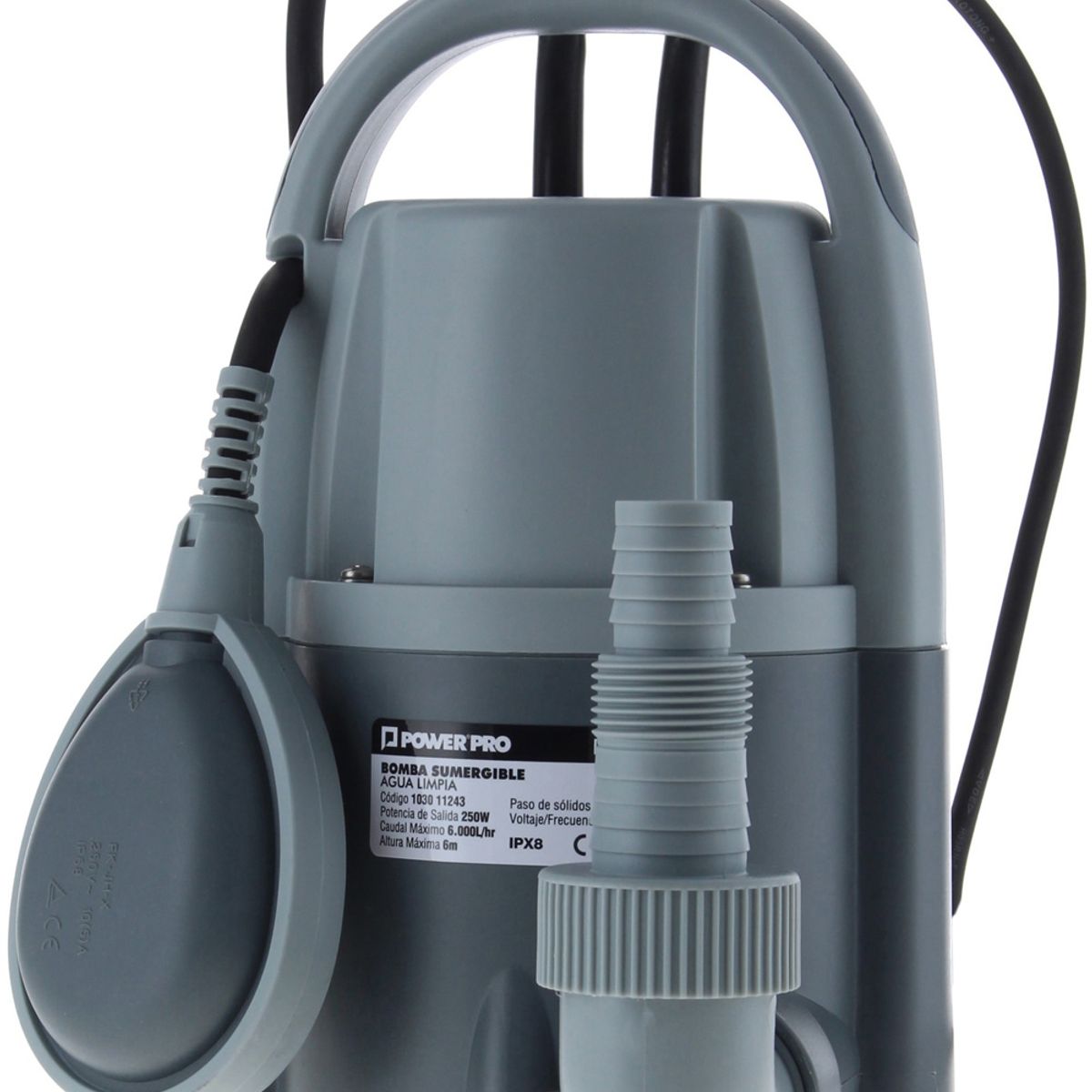 POWER PRO - Electrobomba sumergible 0,33 HP agua limpia