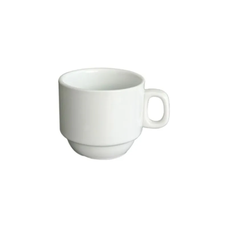 STAR FINE PORCELAIN - SET DE 6 TAZAS CAFE DE PORCELANA BLANCOS 100CC STAR ROUND STAR FINE PORCELAIN