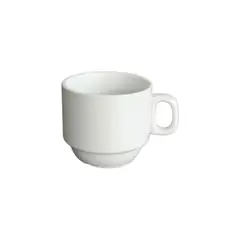 STAR FINE PORCELAIN - SET DE 24 TAZAS TE DE PORCELANA BLANCOS 220CC STAR ROUND