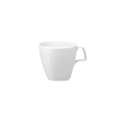 STAR FINE PORCELAIN - SET DE 24 TAZAS CAFE DE PORCELANA BLANCOS CUADRADA 80CC STAR ROUND