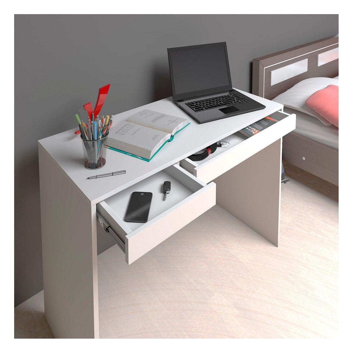 RODLER - Escritorio con Cajón College Blanco