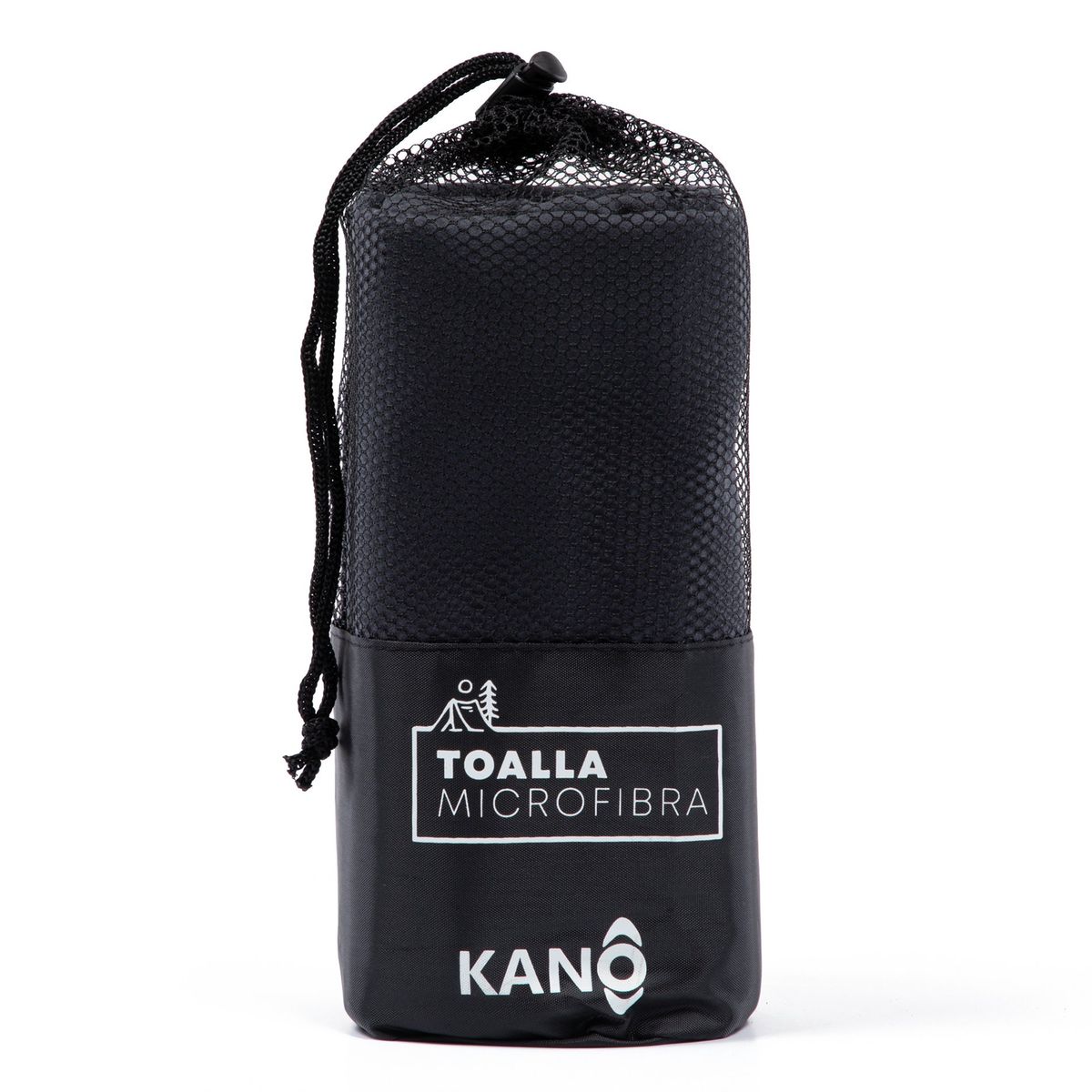 KANO - Toalla de Microfibra Negra Secado Rápido