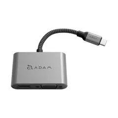 ADAM ELEMENTS - Adaptador Usb-c A Hdmi Y Vga Casa Hub Vh1