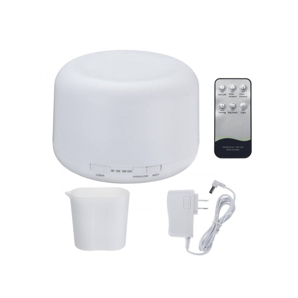 GENERICO - Humidificador Ultrasónico 500ml Control Remoto