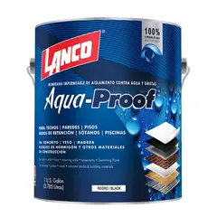 LANCO - Membrana Impermeabilizante Aqua Proof Negro 1 Galon