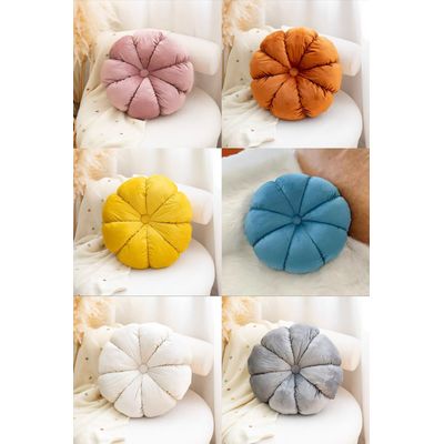 Imagen 2 del producto Cojín redondo turquesa - Terciopelo