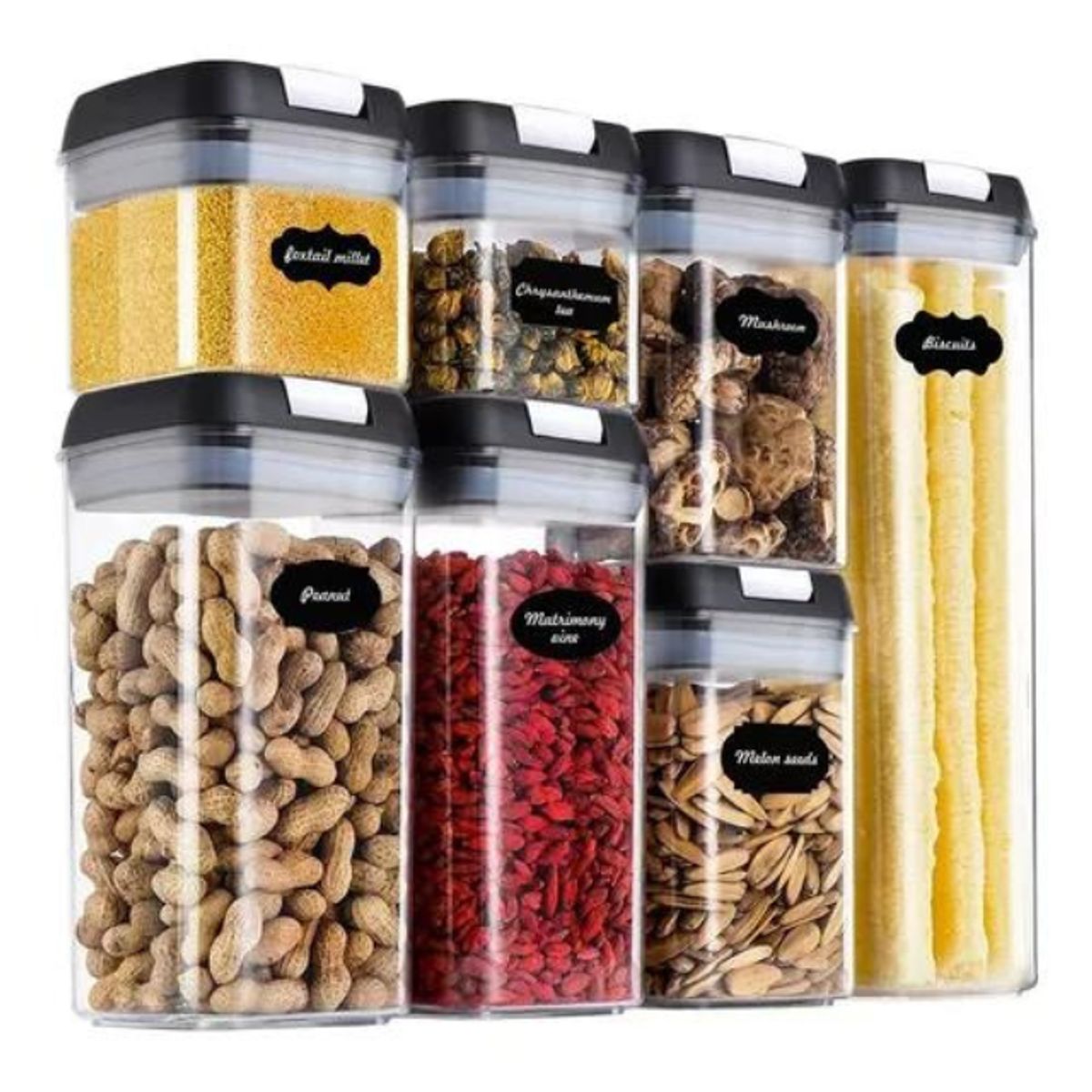 GENERICO - Contenedores Organizador Alimentos Set 7pcs Cierre Hermético