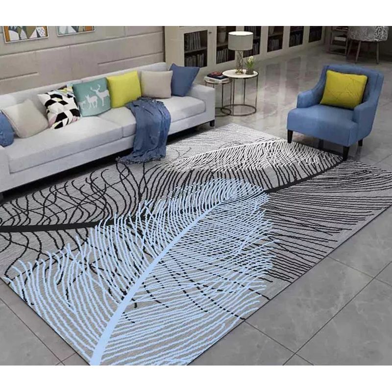 GENERICO - Alfombras Lisas con diseños 3D 150x200 cm Plumazul