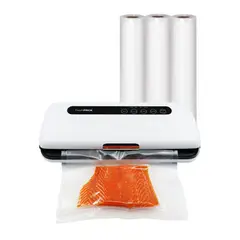 FRESHPACK - Pack Sellador al vacio de alimentos y 3 rollos 28cm x 5mt