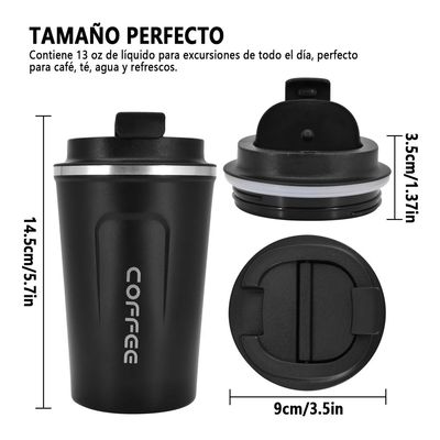 Imagen 2 del producto Negro Vaso Termico Portátil de doble capa de acero inoxidable café
