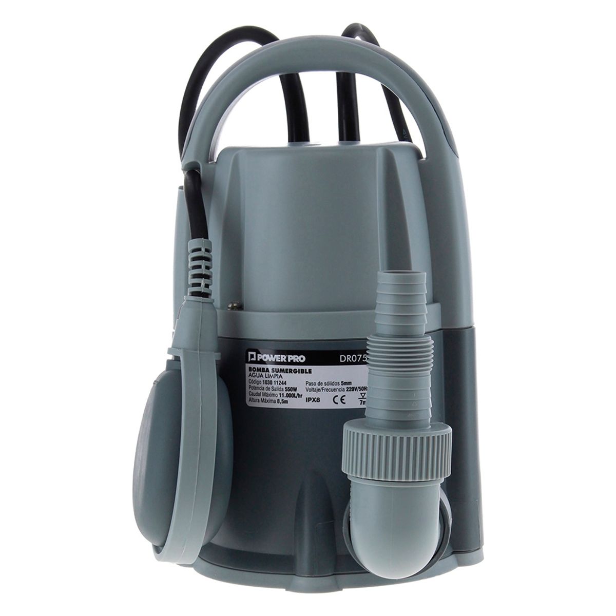 POWER PRO - Electrobomba sumergible 0,75 HP agua limpia