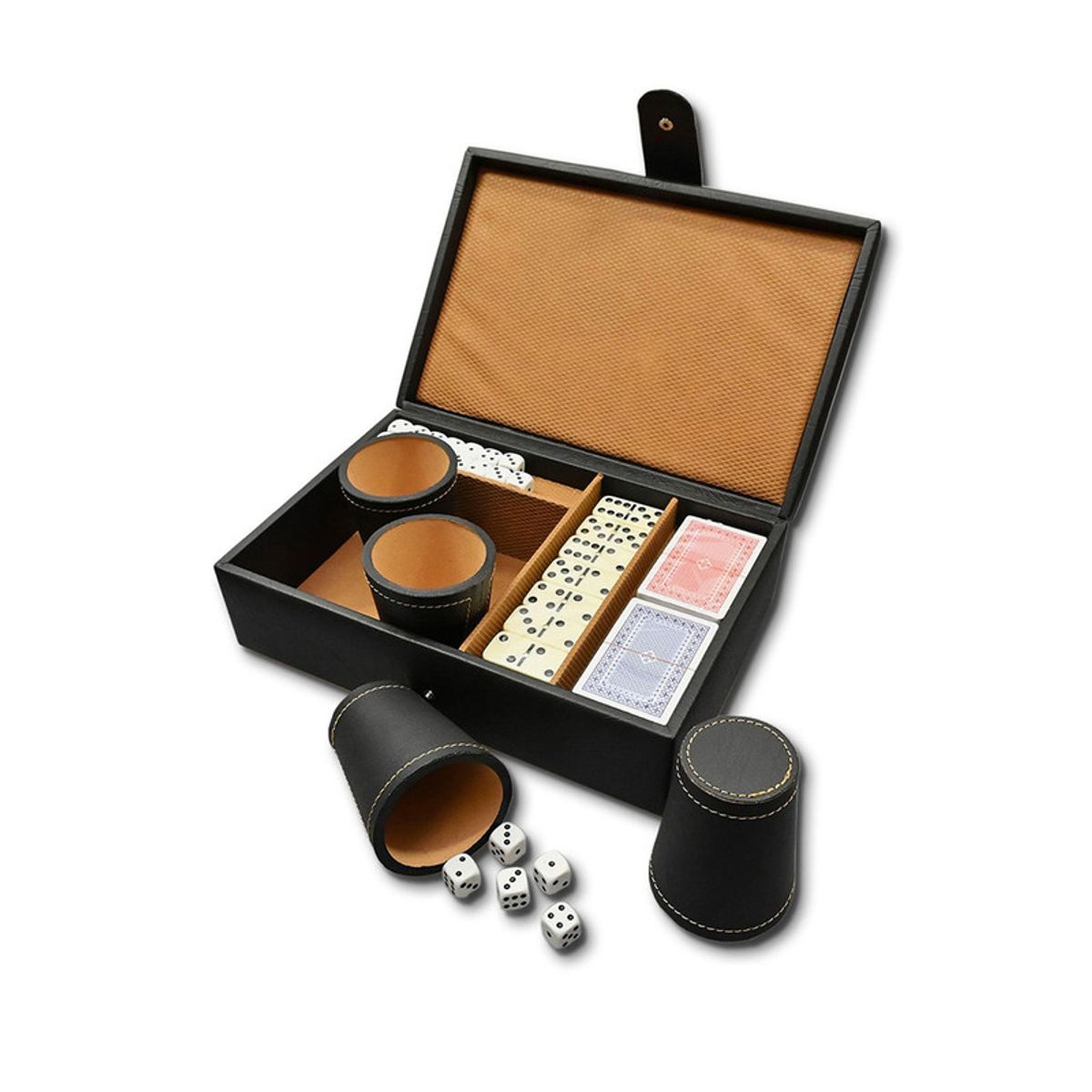 CRAFTMEN - Juego de mesa domino cachos y naipes en caja Craftmen