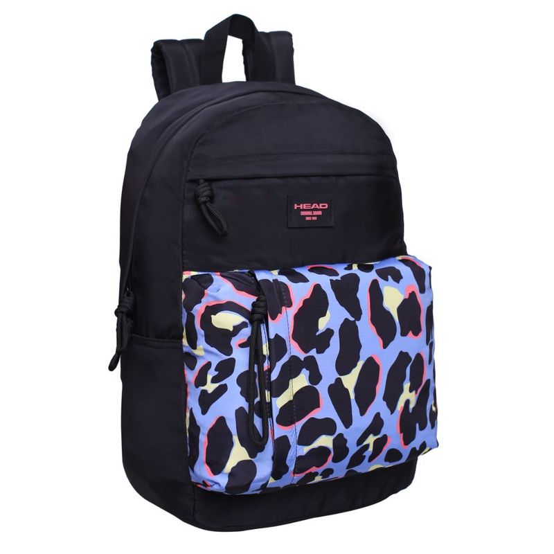 HEAD - Mochila Urus Negra Animal Print Lila Head