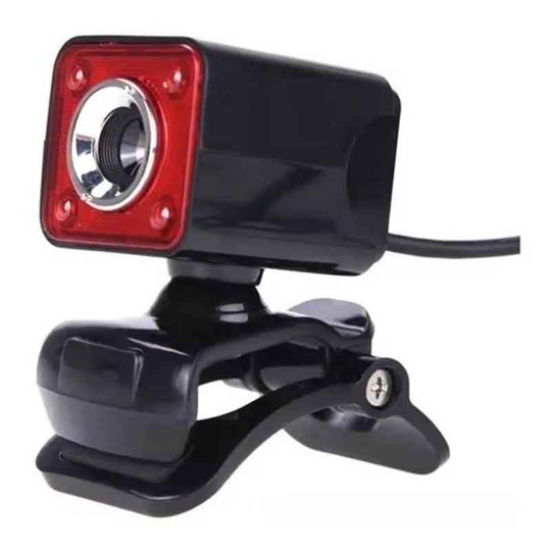 GENERICO - Camara Webcam Hd Con 4 Luces Led Micrófono Videoconferencia / 240102