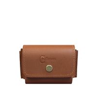 Juego Porta Naipe de Cuero  Café Claro