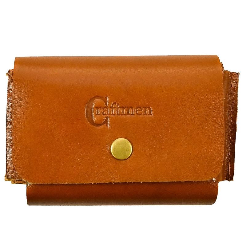 CRAFTMEN - Juego Porta Naipe de Cuero  Café Claro Craftmen