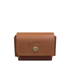 CRAFTMEN - Juego Porta Naipe de Cuero  Café Claro