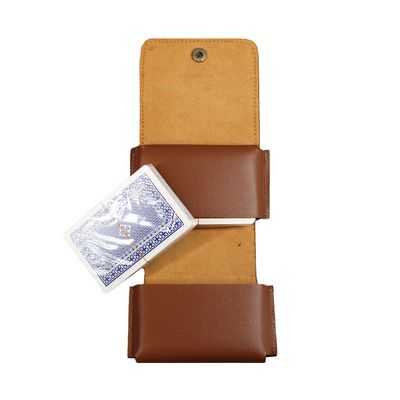 Imagen 2 del producto Juego Porta Naipe de Cuero  Café Claro