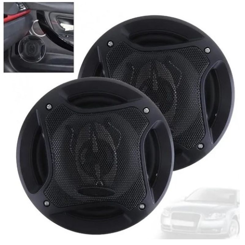 GENERICO - Kit 2 Parlantes Auto 16cm Redondo 400w Coaxial / 213025