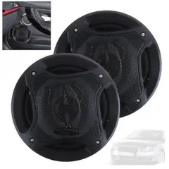 GENERICO - Kit 2 Parlantes Auto 16cm Redondo 400w Coaxial / 213025