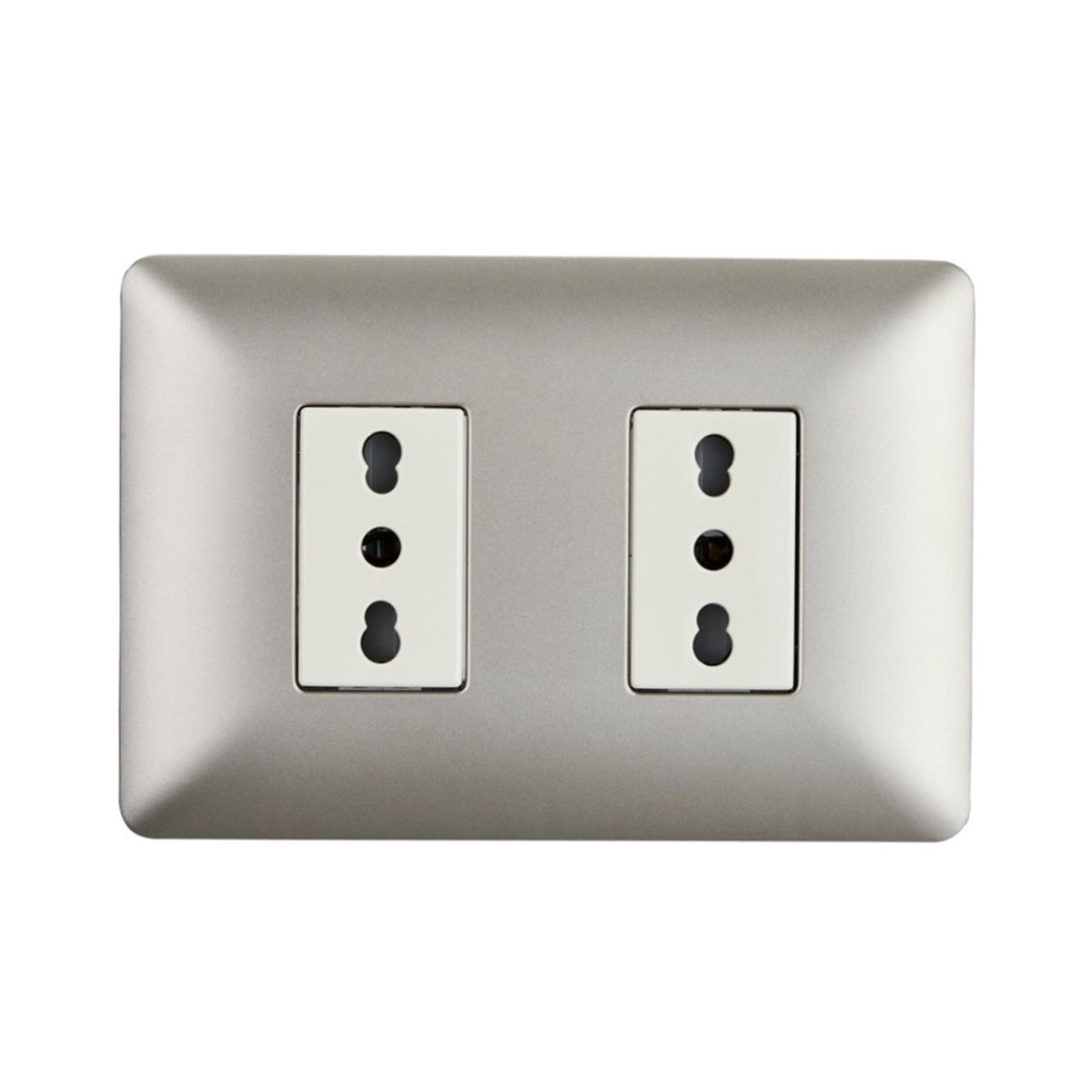 GENERICO - Enchufe Doble Bipaso 1016a 250v Champagne Stanford