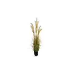 THE GREEN ELEMENT - Planta artificial Grass Amarillo Con Flor 120 Cm