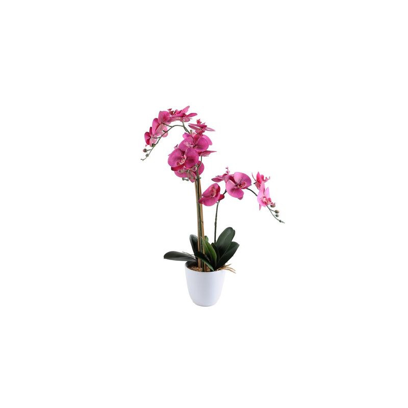 THE GREEN ELEMENT - Planta artificial Orquidea Morada En Macetero 75 Cm