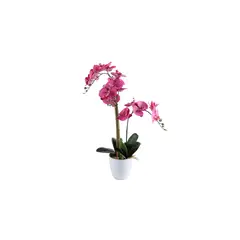 THE GREEN ELEMENT - Planta artificial Orquidea Morada En Macetero 75 Cm