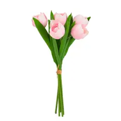 THE GREEN ELEMENT - Planta artificial Ramo Tulipanes Rosado 36 Cm