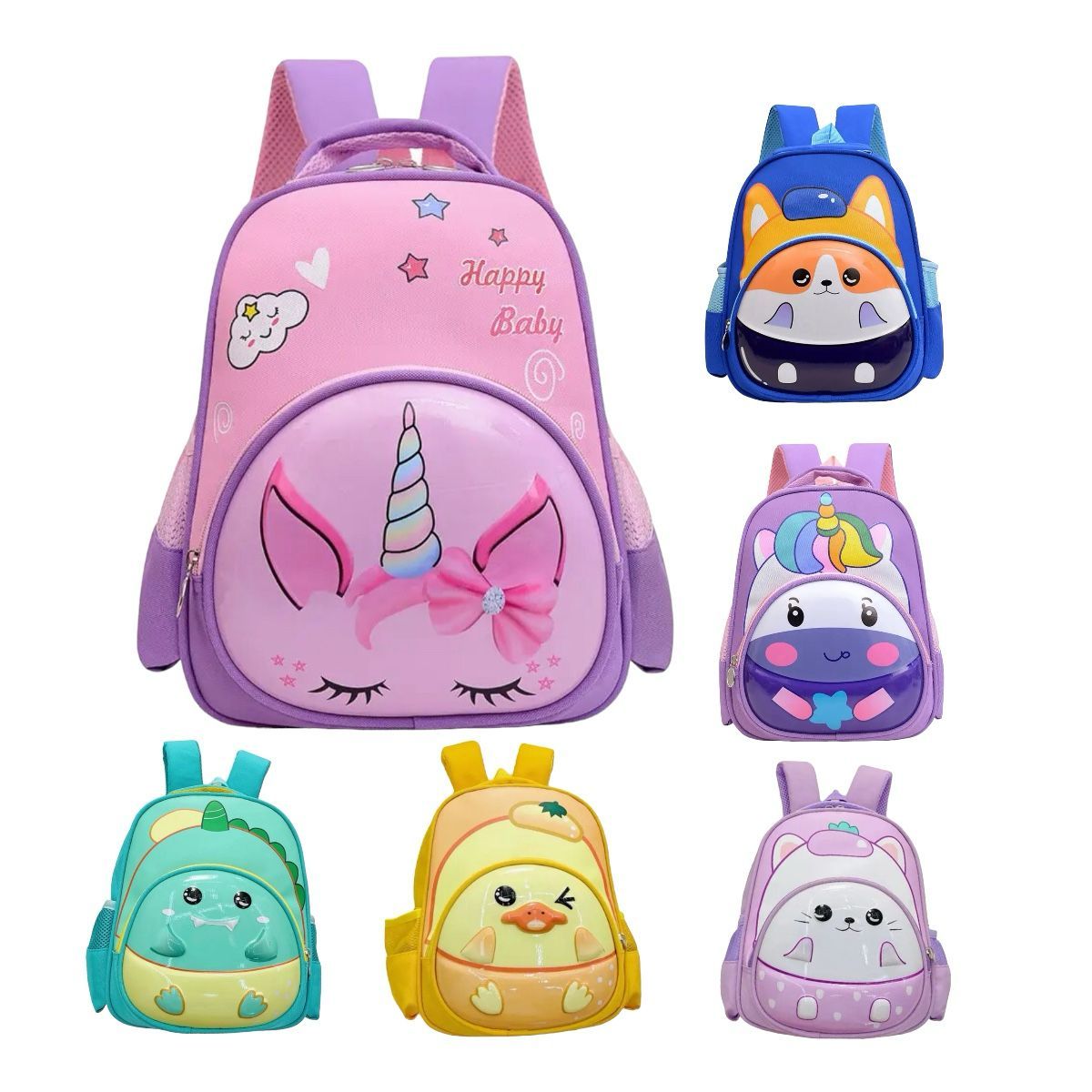 MV MOVAC - Mochila Bolso Morral Escolar Infantil Para Niños Y Niñas