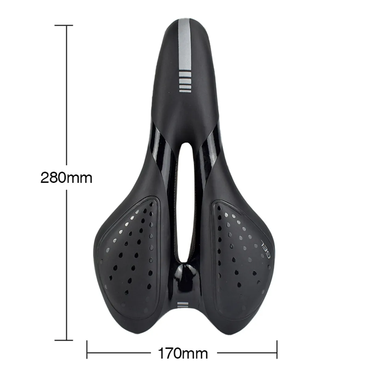 DEFENSOR FOREVER - Sillín Gel Ergonómico Anti Prostático Para Bicicleta Negro