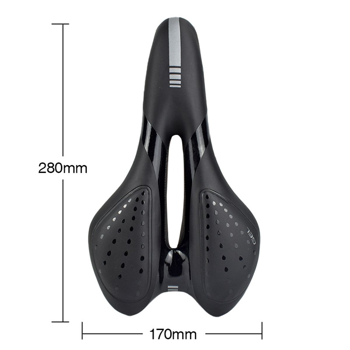 DEFENSOR FOREVER - Sillín Gel Ergonómico Anti Prostático Para Bicicleta Negro