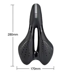 DEFENSOR FOREVER - Sillín Gel Ergonómico Anti Prostático Para Bicicleta Negro