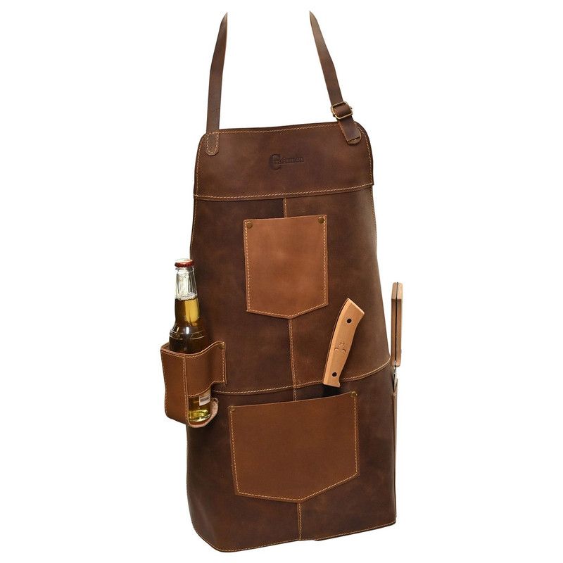 CRAFTMEN - Pechera 100%  Cuero  genuino Café Oscuro Craftmen