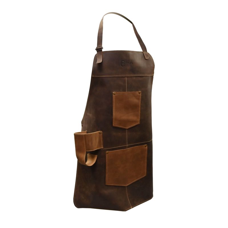 CRAFTMEN - Pechera de Cuero Café Oscuro Craftmen
