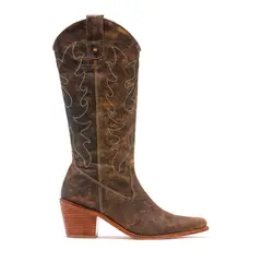 ACHA - Bota Vaquera Cuero Haya Café Rústico