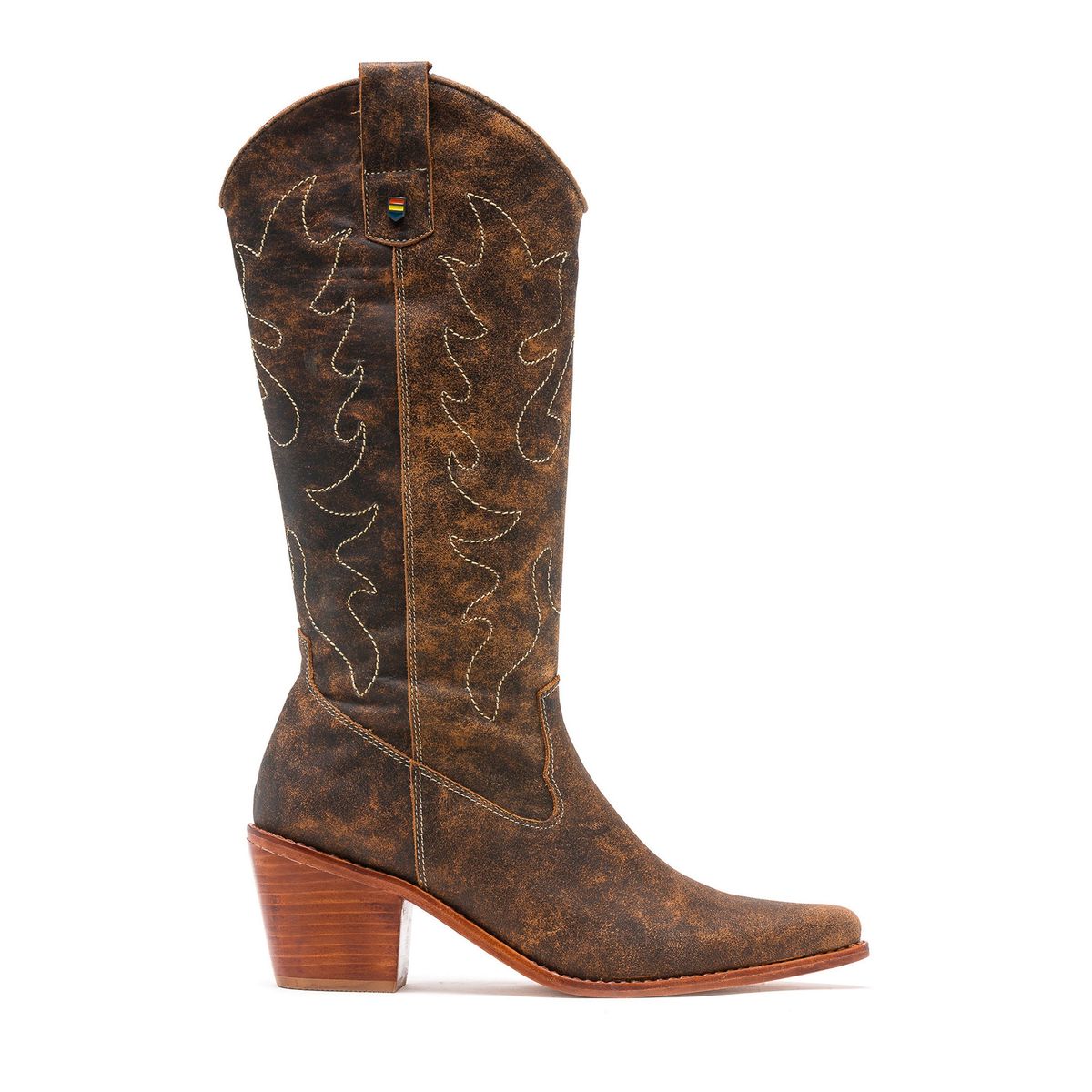 ACHA - Bota Vaquera Cuero Haya Café Rústico Acha