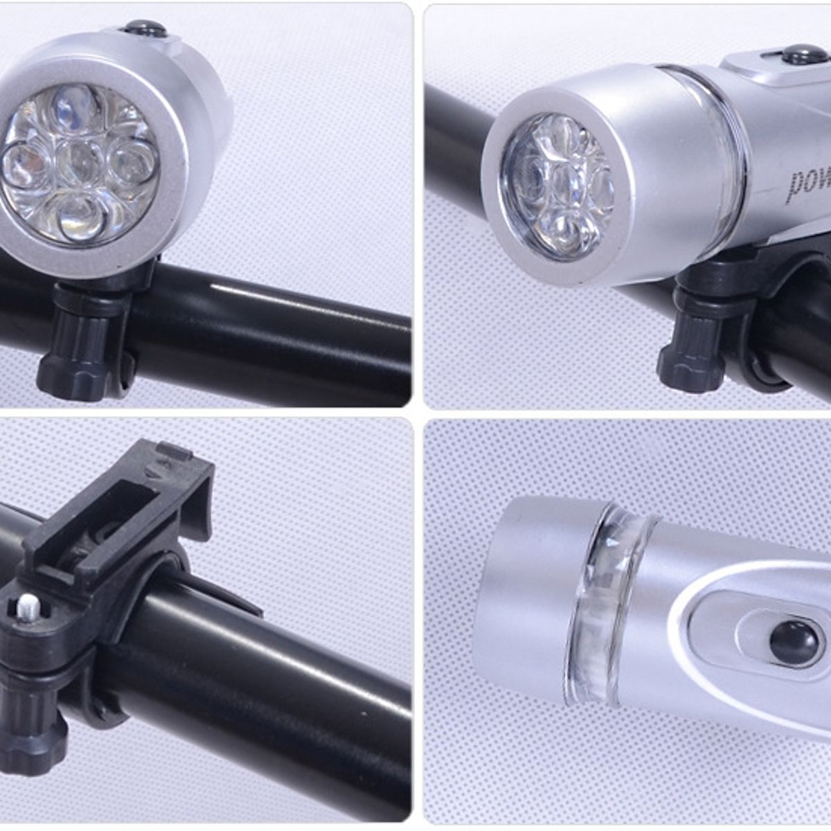 DEFENSOR FOREVER - Set De Luz Delantera Y Trasera Para Bicicletas Gris