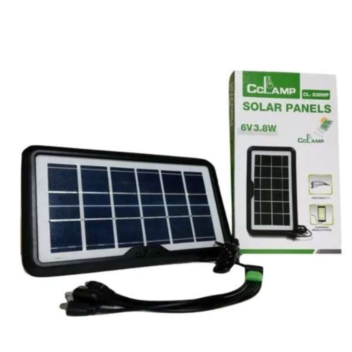 GENERICO - CARGADOR PANEL SOLAR 15W MULTI USB 5 EN 1